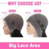 NAJOAI Body Wave Lace Front Wigs Human Hair Pre Plucked 180 Density 26 Inch 13x4 HD Transparent Frontal Wigs Glueless Wigs Human Hair Lace Front Wig for Black Women with Baby Hair Natural Black - Image 5