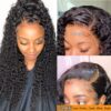 Ladoux 13x6 Lace Front Kinky Curly Wig HD Transparent Kinky Curly Frontal Closure Human Hair Wigs for Women 20Inch 180% Density Glueless Wig Pre Plucked With Baby Hair - Image 2