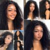 Ladoux 13x6 Lace Front Kinky Curly Wig HD Transparent Kinky Curly Frontal Closure Human Hair Wigs for Women 20Inch 180% Density Glueless Wig Pre Plucked With Baby Hair - Image 9