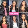 NAJOAI Body Wave Lace Front Wigs Human Hair Pre Plucked 180 Density 26 Inch 13x4 HD Transparent Frontal Wigs Glueless Wigs Human Hair Lace Front Wig for Black Women with Baby Hair Natural Black - Image 6