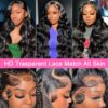 NAJOAI Body Wave Lace Front Wigs Human Hair Pre Plucked 180 Density 26 Inch 13x4 HD Transparent Frontal Wigs Glueless Wigs Human Hair Lace Front Wig for Black Women with Baby Hair Natural Black - Image 7