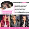 NAJOAI Body Wave Lace Front Wigs Human Hair Pre Plucked 180 Density 26 Inch 13x4 HD Transparent Frontal Wigs Glueless Wigs Human Hair Lace Front Wig for Black Women with Baby Hair Natural Black - Image 4